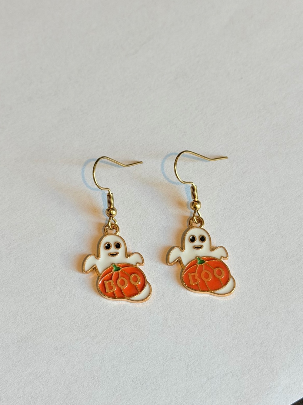3/$30 Kawaii Ghost & Pumpkin 'Boo' Earrings Handmade Halloween Jewelry